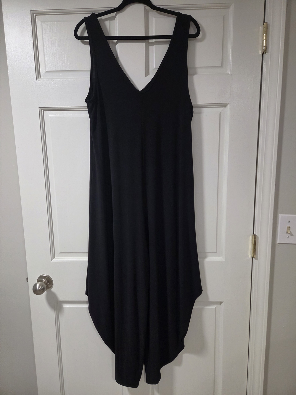 Black V-Neck Flowing Bohemian Jumpsuit